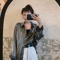 Mùa thu áo dài tay thiết kế retro chống khô mùa hè áo sơ mi mỏng phần top 2019 phụ nữ mới thủy triều - Áo sơ mi dài tay áo sơ mi dài tay