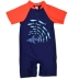 Trẻ em của Anh một mảnh áo tắm trai bãi biển cá mập kem chống nắng trẻ em kem chống nắng bé cậu bé lớn triều lướt quần áo