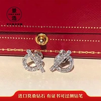 Платиновые импортные бриллиантовые модные серьги подходит для мужчин и женщин, белое золото 18 карат, США, простой и элегантный дизайн