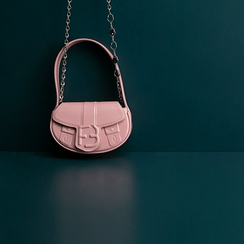 Летняя небольшая дизайнерская розовая сумка подмышку, сумка на одно плечо, премиум класс