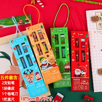 Пять наборов из пяти комплектов арбузных красных рождественских ручек