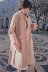 Chanel Coco Hepburn áo gió nữ mùa đông phần dài Hàn Quốc phiên bản 2017 mới eo dày áo len nữ mẫu áo da nữ đẹp 2020 Accentuated eo áo