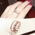 Đơn giản tính khí hoang dã Nhật Bản và Hàn Quốc triều nhẫn nữ Hàn Quốc phiên bản của chiếc nhẫn phóng đại vòng nữ trang sức Hàn Quốc sinh viên vòng nhẫn vàng 18k Nhẫn