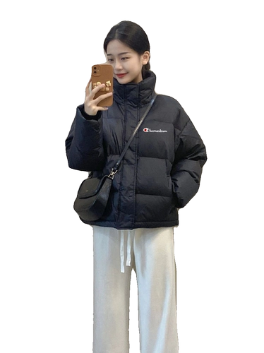 Черный короткий зимний пуховик с пухом, куртка, 2023, подходит для подростков, в корейском стиле, увеличенная толщина