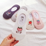 Корейские носки Lady Thin Cotton Ship Socks Silicone Non -Slip Four Seasons Хлопковые носки с низким носками носки DW84