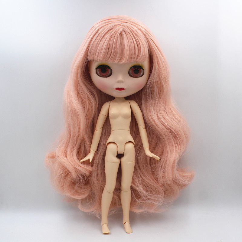 Blygirl小布碧娃浅粉刘海卷发19关节塑料化妆娃娃女孩玩具送手组
