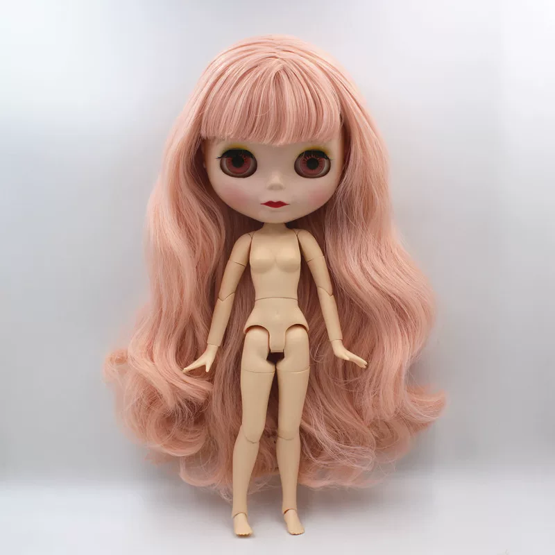 [Blygirl小布碧娃浅粉刘海卷发19关节塑料化妆娃娃女孩玩具送手组]