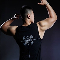 Crispy Studio 奇奇 3m chạy không tay cơ bắp thủy triều bông giản dị tập thể dục rộng vai áo gi lê áo khoác vest nam mỏng