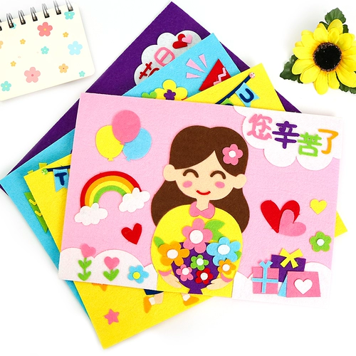 Детские наклейки, флисовая книга с картинками, художественная наклейка, «сделай сам», семейный стиль