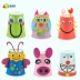 Năm mới Piggy Animal Paper Cup Chất liệu Gói Trẻ em Handmade Cartoon DIY Creative Paste Nursery Charm