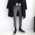 Mùa xuân và mùa thu mới quần nam màu rắn Phiên bản Hàn Quốc của doanh nghiệp tự canh tác giản dị chuyên nghiệp chính thức mặc quần không phù hợp với nam quần sắt - Suit phù hợp
