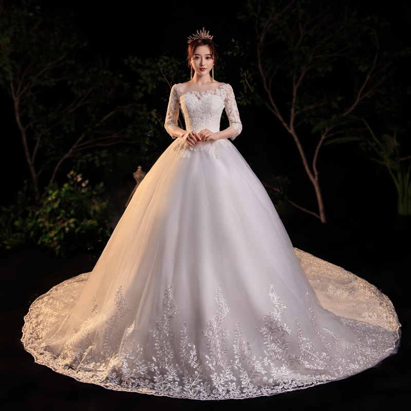  Single -tail wedding dress+M   + $17.28 