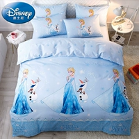 Bộ đồ giường trẻ em Disney Disney Aisha Princess phim hoạt hình cô gái bông trải chăn ba hoặc bốn bộ - Bộ đồ giường bốn mảnh giá chăn ga gối đệm