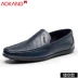 Aokang Doudou Giày Da Nam Giày Slip-On Giày Da Nam Mùa Xuân Cao Cấp Cho Nữ Giày Lười Đế Mềm giày thể thao đế cao Giày thấp