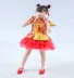 Trẻ em mở cửa màu đỏ lễ hội võ thuật quần áo bé trai và bé gái Trung Quốc phong cách trống quần áo mẫu giáo mở trang phục biểu diễn múa - Trang phục