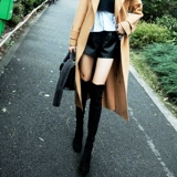 [50 % скидка скидка не будет возвращена] Сломанные ботинки с двором, женщины на колено, добавить тонкие плоские и толстые упругие сапоги