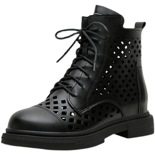 Martens, тонкие дышащие туфли для кожаной обуви, сандалии, короткие сапоги, из натуральной кожи, коллекция 2023, большой размер