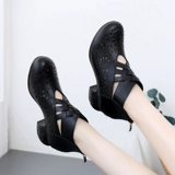 Белая летняя обувь для кожаной обуви, дышащие сандалии для матери, сапоги, из натуральной кожи, большой размер