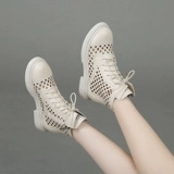 Martens, тонкие дышащие туфли для кожаной обуви, сандалии, короткие сапоги, из натуральной кожи, коллекция 2023, большой размер