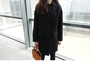 Quần áo mùa đông 2018 phiên bản Hàn Quốc mới của áo khoác len mới màu đen phần dài ve áo áo ngực đơn xu hướng quần áo nữ - Trung bình và dài Coat áo cardigan nữ