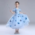Cô bé lọ lem váy váy trẻ em váy công chúa Aisha cô gái Liuyi trang phục váy dài mùa hè trẻ em mặc - Váy
