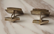 Украшения на шею a欧洲德国首饰 835银老琥珀金绞蜜袖扣 13.3克