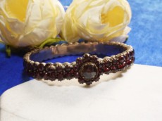 Украшения на руку a 德国西洋百年历史 合金刻面石榴石手镯