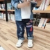 Quần jean nam lỗ lửng phiên bản Hàn Quốc mùa xuân và mùa thu mềm mại buông thả 2019 bé trai giản dị - Quần jean