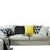 Bắc âu IKEA siêu mềm nhung đệm màu đen và trắng áo gối màu vàng sọc lưới hình học mô hình sofa phòng nghiêng thắt lưng gối Trở lại đệm / Bolsters