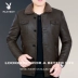 Áo khoác da nam Playboy mùa đông 2018 mới diện áo gak là thương hiệu trung niên cộng với áo khoác nhung cỡ lớn áo khoác nam 2021 Quần áo lông thú