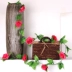 Mô phỏng hoa hồng treo tường hoa giả mây điều hòa không khí trong nhà phòng khách trần trang trí cây nho nhựa - Hoa nhân tạo / Cây / Trái cây