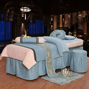 Cotton linen đẹp trải giường bốn bộ massage trải giường cotton và linen beauty salon SPA điều trị giường bìa có thể được tùy chỉnh