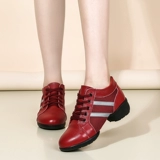 Танцующая сетчатая дышащая обувь, из натуральной кожи, мягкая подошва