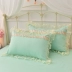 Phiên bản tiếng Hàn của công chúa váy ngủ bằng vải ren giường đơn mảnh Simmons nệm nệm trượt giường trải giường 1,8m - Váy Petti Váy Petti