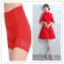 Kết hôn lớn màu đỏ mùa hè Hàn Quốc ren ba quần chống ánh sáng an toàn quần phụ nữ xà cạp quần short trong năm nay Quần tây thường
