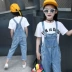 Cô gái mùa hè quần chín 2019 denim mới phiên bản Hàn Quốc của các nghi phạm jumpsuit quần mỏng - Quần jean