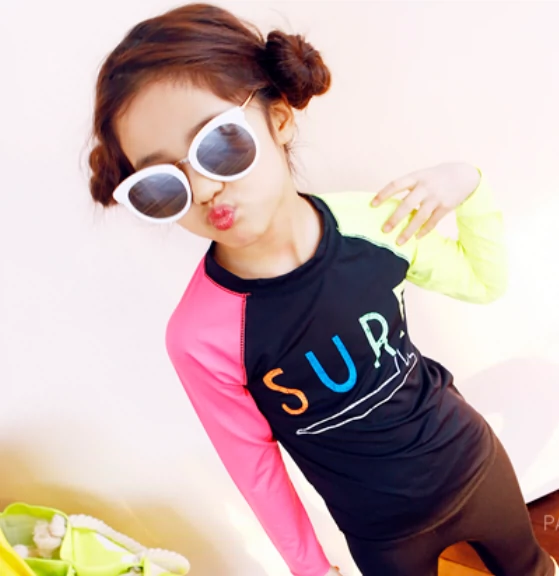 Mua quần áo trẻ em Hàn Quốc bé trai và bé gái 2020 mùa hè áo tắm bảng chữ cái chống nắng Paul & J áo tắm - Đồ bơi trẻ em