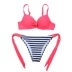 2019 mới sọc xuyên màu gợi cảm xuyên thấu tập hợp nhiều bộ bikini bikini màu nóng bỏng mùa xuân - Bikinis đồ bơi nữ cao cấp Bikinis