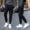 Phong cách thu đông 2018 quần thể thao màu đen giản dị quần tây nam chân trẻ chân quần dài