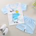 Mùa hè chàng trai và cô gái bông t- shirt quần short phù hợp với bé quần short ngắn tay áo hai mảnh bé thiết lập 0-5 tuổi Phù hợp với trẻ em