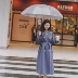 Phần mỏng áo gió nữ phần dài 2018 mùa thu mới của Hàn Quốc phiên bản của tính khí lỏng mỏng trên đầu gối chic coat mùa xuân và mùa thu