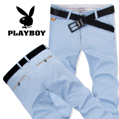 Playboy 2018 new ice lụa nam quần âu mùa hè phần mỏng hoang dã thẳng quần nhỏ quần mỏng