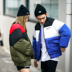 Couple dày cotton coat Hàn Quốc phiên bản của mùa đông 2017 màu sắc mới phù hợp lỏng lẻo bông quần áo bánh mì coat jacket nam Trang phục Couple