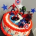 Trang trí bánh Avengers Captain America Trang trí bánh 3D Trang trí bánh cảnh Trang trí bánh - Trang trí nội thất