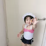 Летний милый купальник с бантиком для девочек, эффект подтяжки