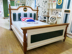 Địa trung hải giường gỗ rắn gói mềm giường nội thất phòng ngủ suite kết hợp thanh thiếu niên trẻ em của đồ nội thất bàn tủ quần áo Bộ đồ nội thất