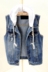 Mùa xuân và Mùa Thu Hàn Quốc phiên bản của hoang dã lỏng mỏng ngắn không tay trùm đầu denim vest nữ mùa hè vest vest vest áo khoác áo khoác chống nắng nữ Áo vest