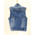 Mùa xuân và Mùa Thu Hàn Quốc phiên bản của phù hợp với cổ áo không tay denim vest nữ mùa hè vest vest vest áo khoác ngoài áo khoác kích thước lớn các kiểu áo sơ mi họa nữ đẹp Áo vest