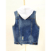 Mùa xuân và Mùa Thu Hàn Quốc phiên bản của hoang dã lỏng mỏng ngắn không tay trùm đầu denim vest nữ mùa hè vest vest vest áo khoác áo khoác chống nắng nữ Áo vest