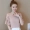 Áo sơ mi voan tay ngắn nữ hè 2018 phiên bản Hàn Quốc mới của áo ren lệch vai lưới khâu quần áo siêu cổ tích ngọt ngào - Áo sơ mi chiffon ren